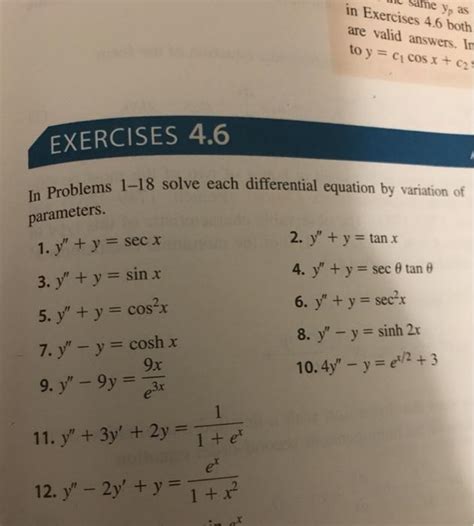 Solved In Problems 1 18 Solve Each Differential Equation By