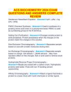 ACS Biochemistry 2024 Exam Quiz Study Guide DocMerit