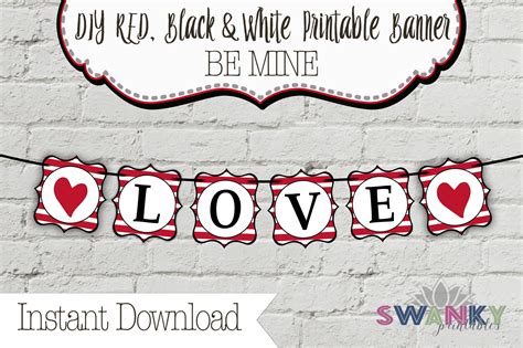 DIY-Printable_Love Banner_Hearts - Swanky Design Company