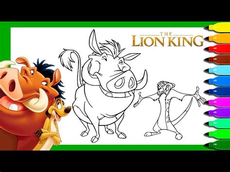 Timon And Pumbaa Hakuna Matata Coloring Page