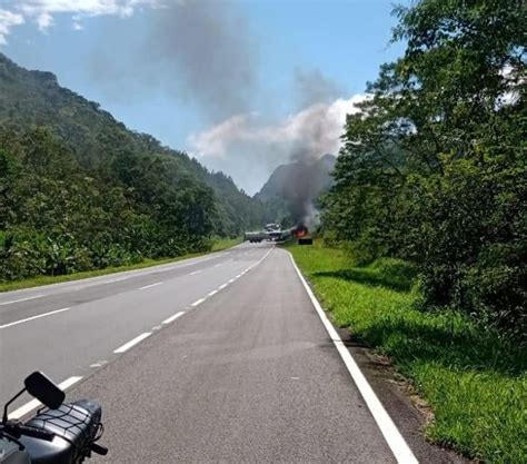 Incêndio em carreta tanque interdita rodovia Régis Bittencourt em