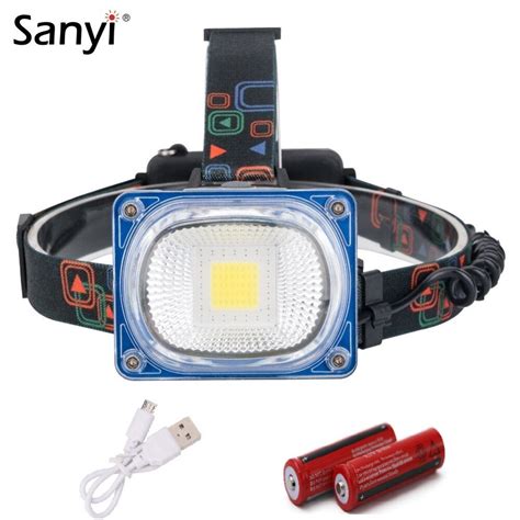 Led Wide Angle Headlamp 3 Modes Usb Rechargeable Headlight Camping Head