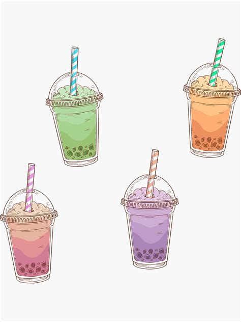 "boba tea bubble tea aesthetic pack" Sticker for Sale by ...