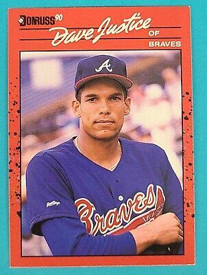 Donruss Rc Dave Justice Atlanta Braves Baseball Card B Ebay