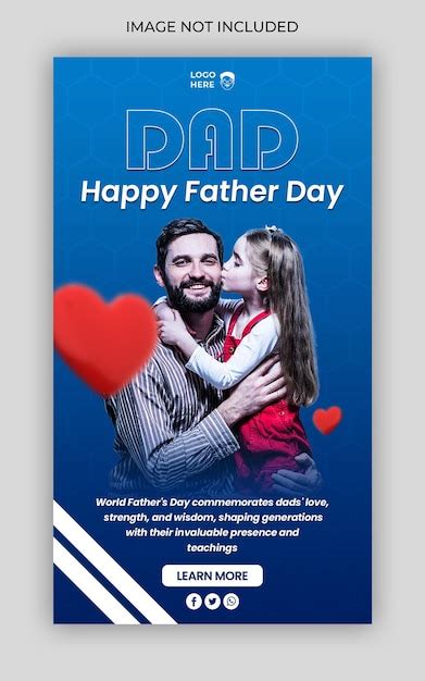 Premium PSD World Father Day Web Banner Or Social Media Template