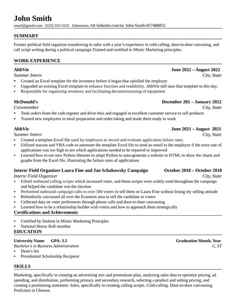 Resume Feedback Rresumes