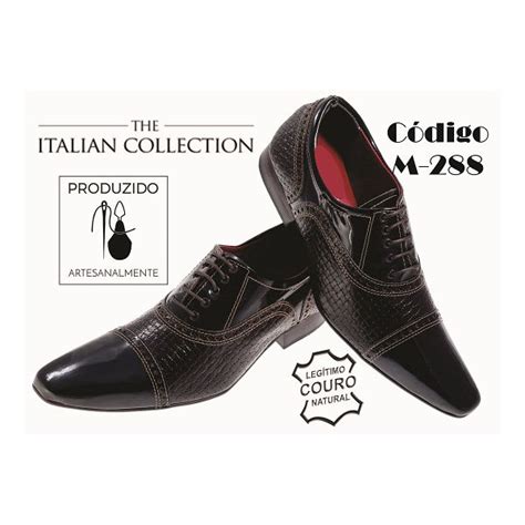 Sapato Masculino Italiano Em Couro Marrom Trice Art Sapatos