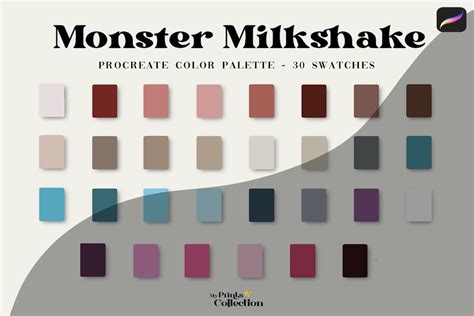 Monster Milkshake Procreate Color Palett Graphic By Myprintscollection