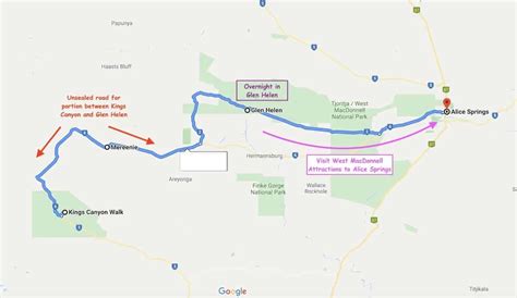 An Ideal West Macdonnell Ranges Itinerary Map And Things To Do