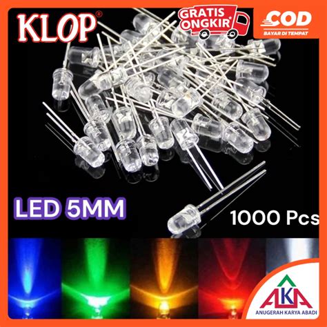 Jual LED 5mm Bening KLOP Superbright Lampu LED 5mm Super Terang 1000