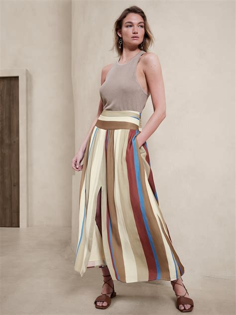 Drop Waist Maxi Skirt Banana Republic Factory