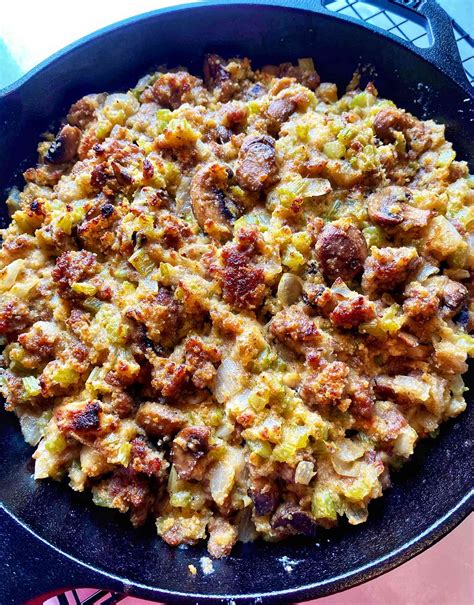 Sweet And Savory Sausage Cornbread Stuffing