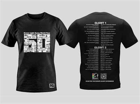 Glg World Tour Concert T Shirt Wdates And Qr Code G Unit Brands Inc