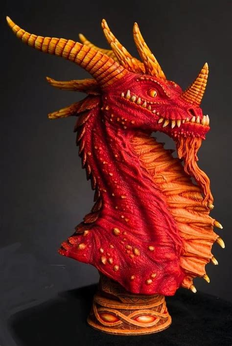 Red Dragon Statue : r/Red