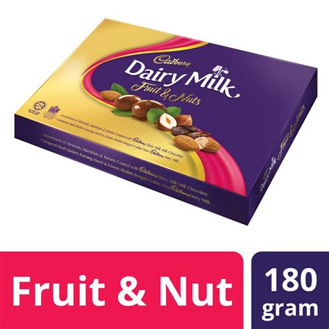 Cadbury Dairy Milk Fruit Nuts Chocolate 180g Box Shopee Malaysia