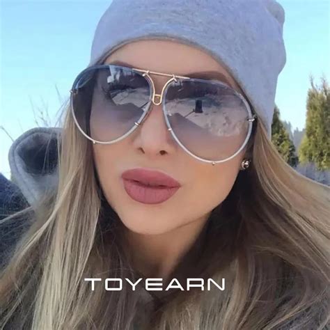 2024 New Fashion Pilot Sunglasses Women Oversized Luxury Sun Glasses