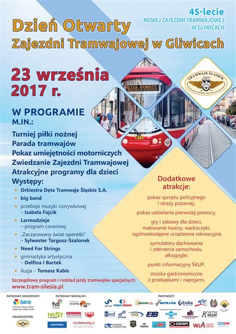 Tramwaje L Skie S A Zapraszamy Na Dzie Otwarty Zajezdni Rozk Ady