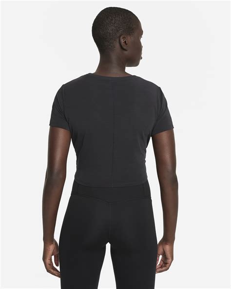 Haut court torsadé à manches courtes Nike Dri FIT One Luxe pour femme