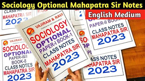 Mahapatra Sir Sociology Optional Notes Review English Medium