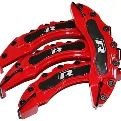 Cubre Caliper Vw R Design Color Rojo Juego De 4 Piezas