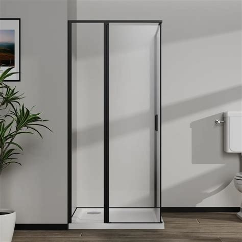 Душевая кабина стеклянная AVKO Glass RDR13B 90х90х190 Black без поддона ...
