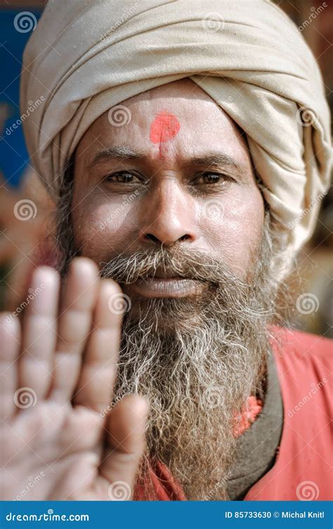 Man with Red Dot in West Bengal Editorial Image - Image of adult, male ...