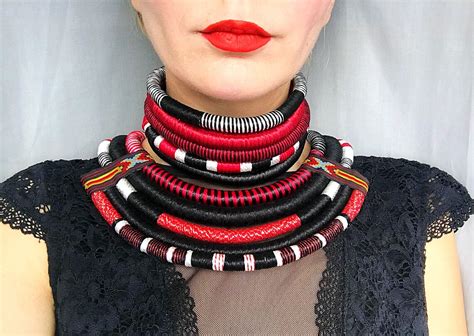 Tribal Necklace African Necklaces 2in1 Statement Necklace Etsy