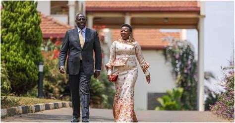 Rachel Ruto Dazzles In Exquisite Dress While Accompanying Hubby William