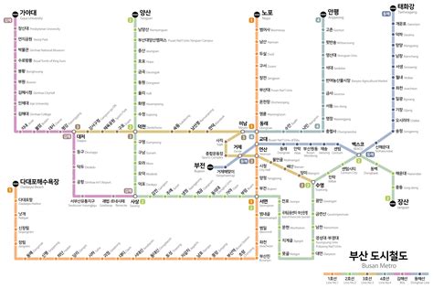 Busan Metro Map With Lines And Stations