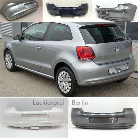 VW Polo 6R 2009 2014 PDC STOßSTANGE HINTEN Heckschürze LACKIERT IN