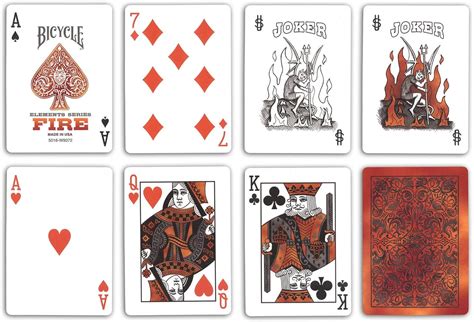 Bicycle Playing Cards Elements Fire Across The Board Game Cafe