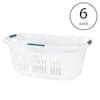 Rubbermaid Bushel White Small Hip Hugger Plastic Laundry Basket