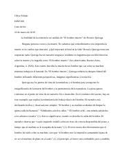 Essay Un An Lisis De El Hombre Muerto De Horacio Quiroga Docx Chloe