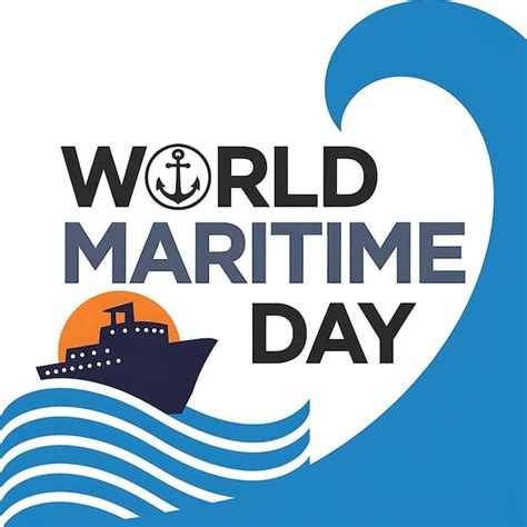 World Maritime Day Poster Vector Image Illustration Premium Ai