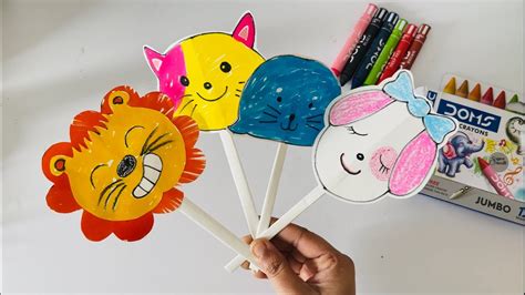 How To Make Stick Puppets Ll Easy Puppets Craft Ideas Craftwraftshobha