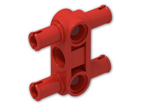 Technic Cross Block X Pin Pin Pin With Pins Bright Red