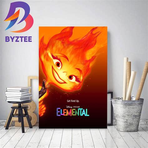 Ember Voiced By Leah Lewis In Elemental Of Disney And Pixar Decor Poster Canvas - Byztee