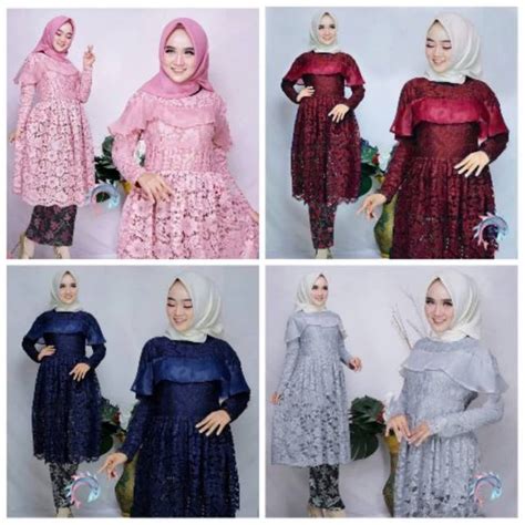 Jual Kebaya Set Caroline Batik Jk Stelan Kebaya Brukat Murah Kebaya