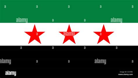 Flag of the opposition Syrian National Council SNC and the Free Syrian ...