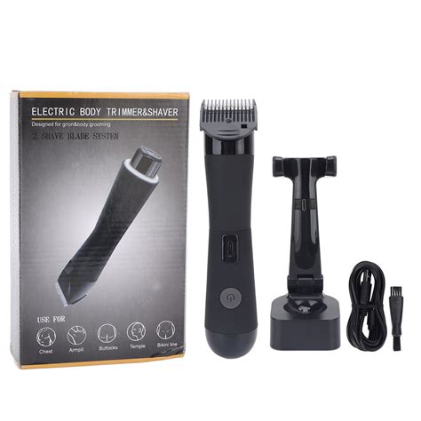 Men Body Trimmer Waterproof Rechargeable Electric Double Head Body Hair