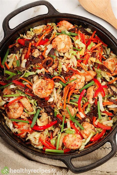 Moo Shu Shrimp Recipe Delicious Crunchy Shrimp and Vegetable Sauté