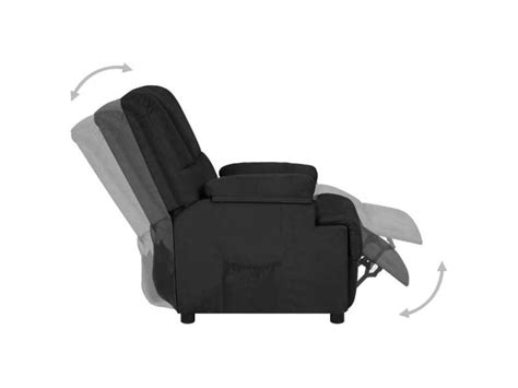 Vidaxl Fauteuil Inclinable Noir Similicuir Daim Conforama