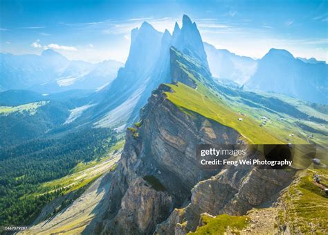 Seceda Ridgeline Dolomites South Tyrol Italy High Res Stock Photo