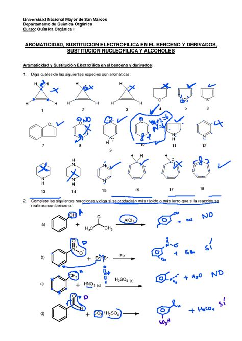 Pd Aromaticidad Sustituci N Nucleof Lica Y Alcoholes Sustitucion