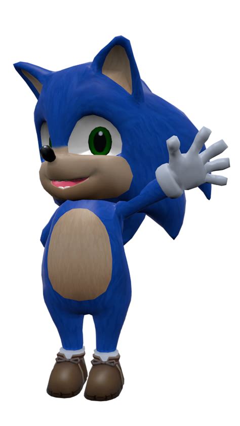 Baby Sonic /Sonic The Movie Minecraft Skin