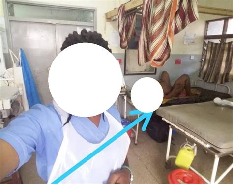 Outrage As Nurse Takes Selfie In Hospital Ward With Naked Pregnant Woman In The Background