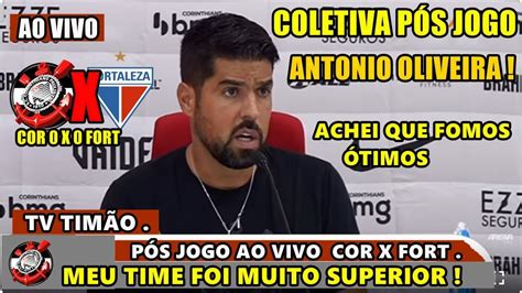 AO VIVO COLETIVA DE ANTONIO OLIVEIRA APÓS JOGO CORINTHIANS X