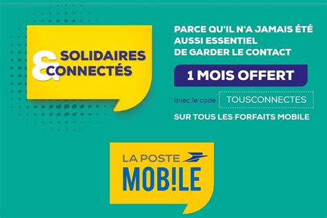 Coronavirus Un Mois Offert Sur Tous Les Forfaits La Poste Mobile