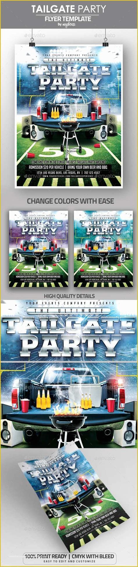 Free Tailgate Party Flyer Template Of Free Tailgate Templates Chreagle ...