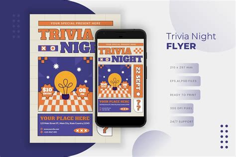 Trivia Night Flyer Print Templates Ft Trivia And Event Envato Elements